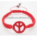 Red Peace Logo gewebte Armband